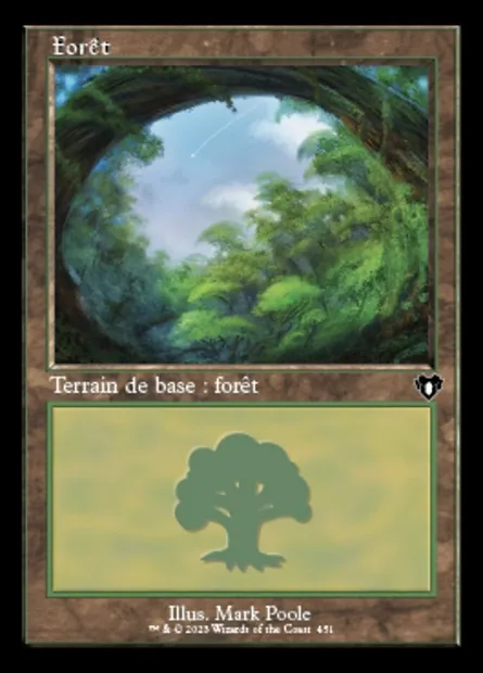 Forest, carte Magic CMM 451 — extension Commander Masters