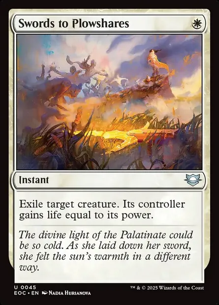Swords to Plowshares, Magic card EOC 45 — Edge of Eternities Commander set