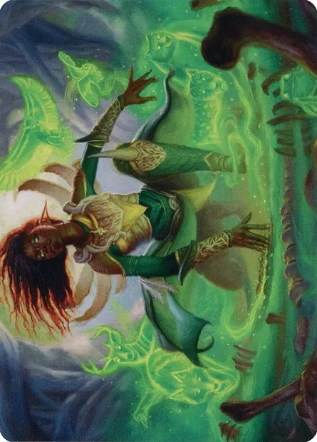 Fauna Shaman // Fauna Shaman, carte Magic ABRO 24 — extension The Brothers' War Art Series