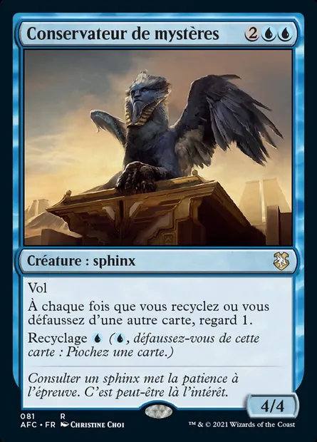 Conservateur de mystères, carte Magic AFC 81 — extension Forgotten Realms Commander