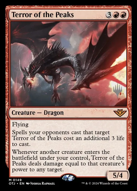 Terreur des pics, carte Magic POTJ 149p — extension Outlaws of Thunder Junction Promos