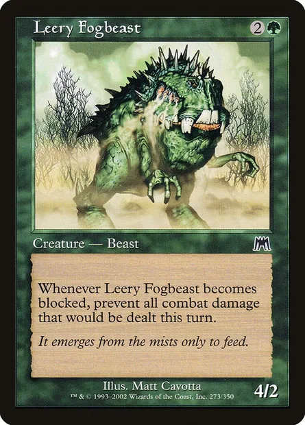Leery Fogbeast, Magic card ONS 273 — Onslaught set