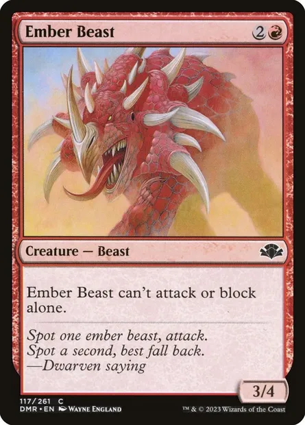 Ember Beast, Magic card DMR 117 — Dominaria Remastered set