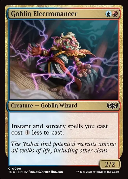 Goblin Electromancer, Magic card TDC 99 — Tarkir: Dragonstorm Commander set