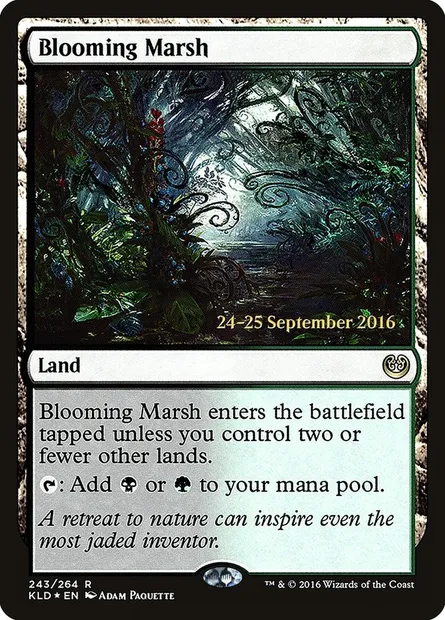 Marécage bourgeonnant, carte Magic PKLD 243s — extension Kaladesh Promos
