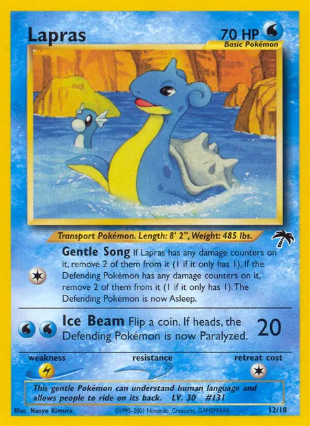 Lapras, Pokémon card SI 12 — Southern Islands set