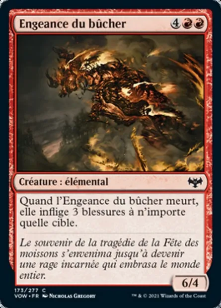 Engeance du bûcher, carte Magic VOW 173 — extension Innistrad : noce écarlate
