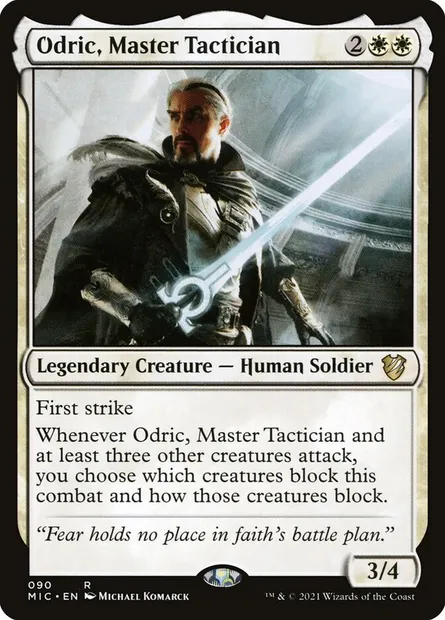 Odric, Master Tactician, Magic card MIC 90 — Midnight Hunt Commander set