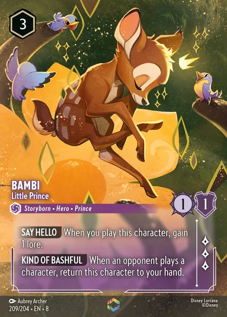Bambi - Little Prince, Disney Lorcana card CH8-209 — The Reign of Jafar set