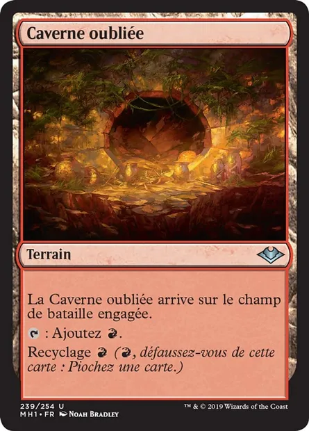 Caverne oubliée, carte Magic MH1 239 — extension Horizons du Modern