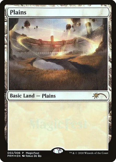 Plains, Magic card PF20 2 — MagicFest 2020 set