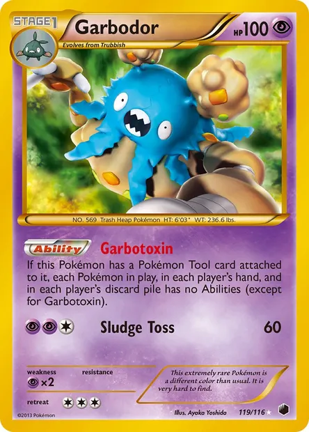 Garbodor, Pokémon card PLF 119 — Plasma Freeze set