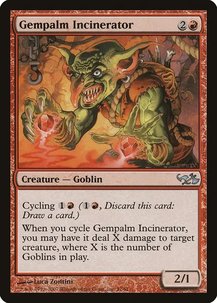 Gempalm Incinerator, Magic card DD1 37 — Duel Decks: Elves vs. Goblins set