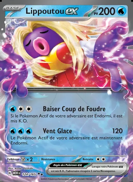 Lippoutou-ex, carte Pokémon MEW 124 — extension 151
