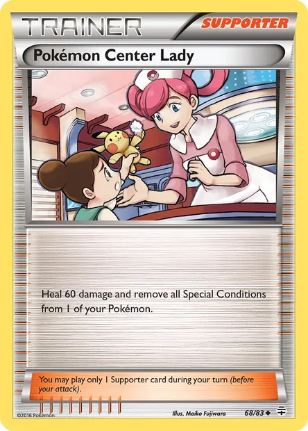 Pokémon Center Lady, Pokémon card GEN 68 — Generations set