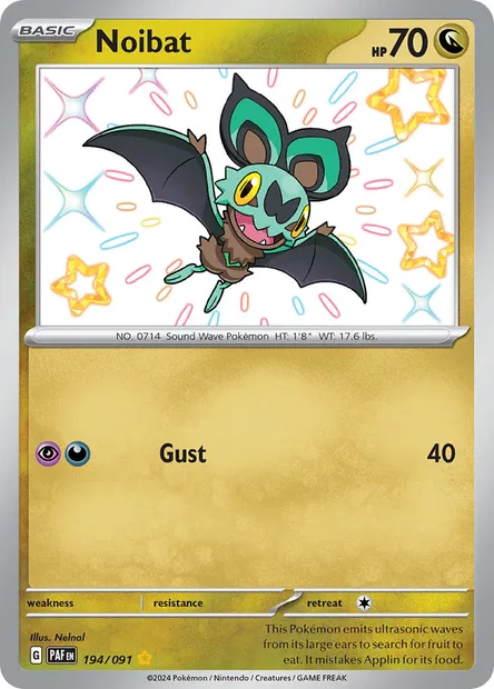 Noibat, Pokémon card PAF 194 — Paldean Fates set