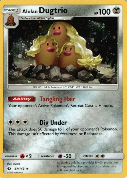 Alolan Dugtrio, Pokémon card TDX 087-2 — Theme Deck & Blisters Exclusives set