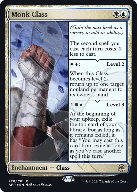 Monk Class, Magic card PAFR 228a — Adventures in the Forgotten Realms Promos set