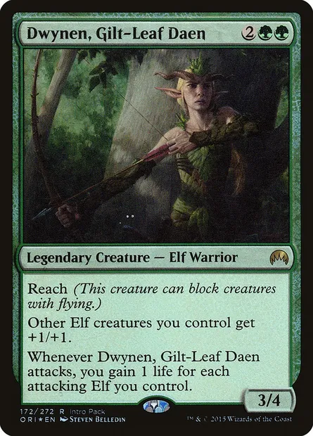Dwynen, daen de Feuilledor, carte Magic PORI 172 — extension Magic Origins Promos