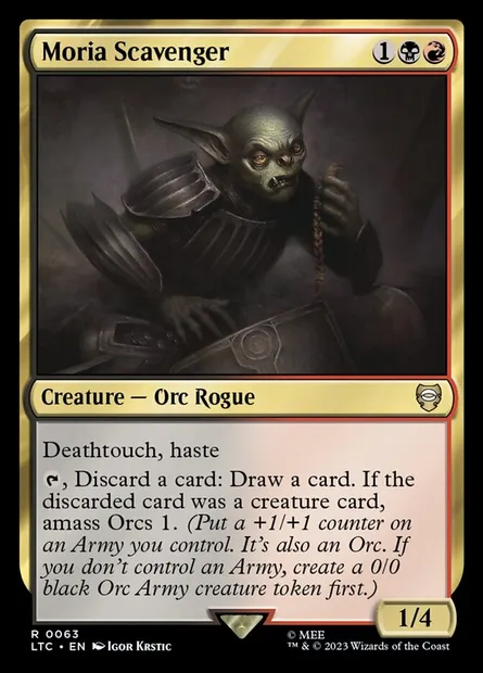 Moria Scavenger, Magic card LTC 63 — Tales of Middle-earth Commander set