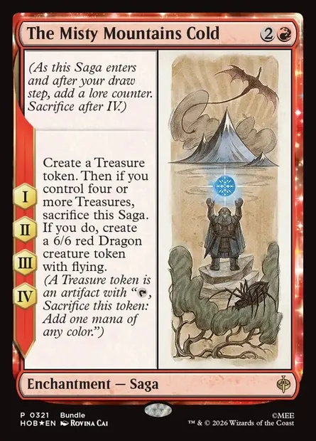 The Misty Mountains Cold, Magic card HOB 321 — The Hobbit set