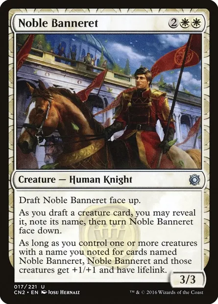Noble Banneret, Magic card CN2 17 — Conspiracy: Take the Crown set