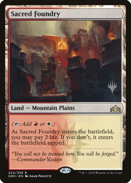 Sacred Foundry, Magic card PGRN 254p — Guilds of Ravnica Promos set