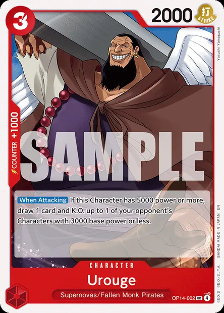 Urouge, One Piece card OP14-002 — THE AZURE SEA’S SEVEN set