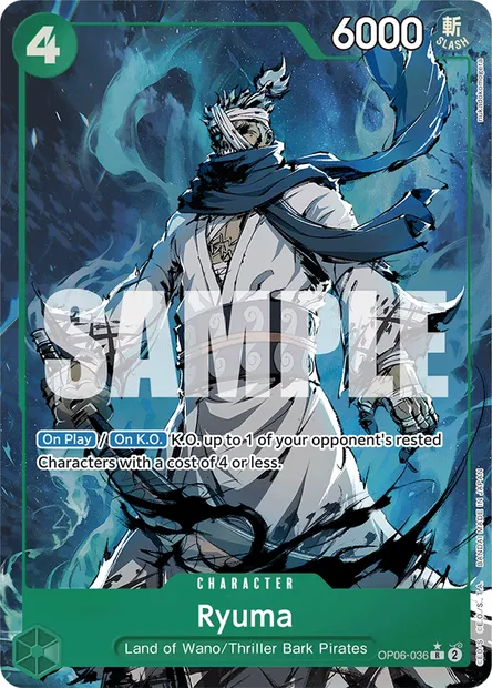 Ryuma, One Piece card OP06-036 — WINGS OF THE CAPTAIN set