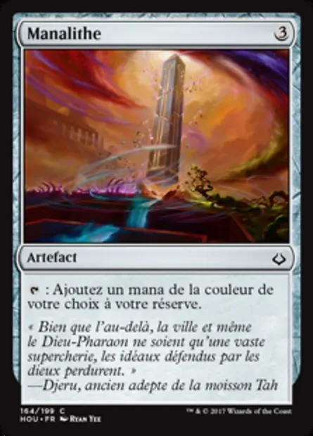 Manalithe, carte Magic HOU 164 — extension L’âge de la destruction