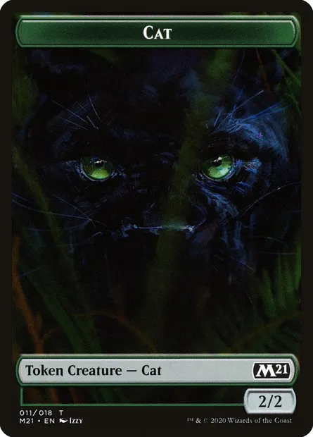 Cat, carte Magic TM21 11 — extension Core Set 2021 Tokens