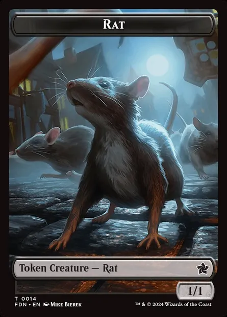 Rat, carte Magic TFDN 14 — extension Foundations Tokens