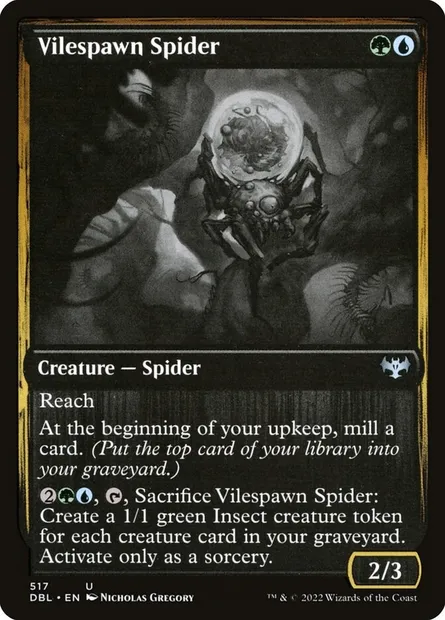 Vilespawn Spider, Magic card DBL 517 — Innistrad: Double Feature set