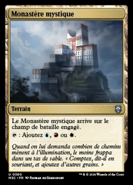 Monastère mystique, carte Magic M3C 360 — extension Modern Horizons 3 Commander