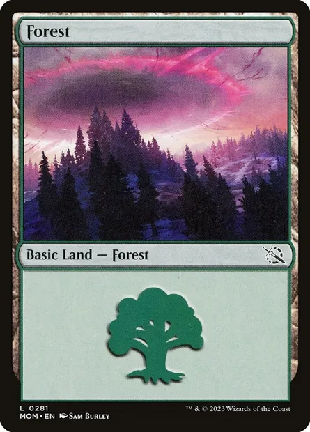 Forest, Magic card MOM 281 — March of the Machine set