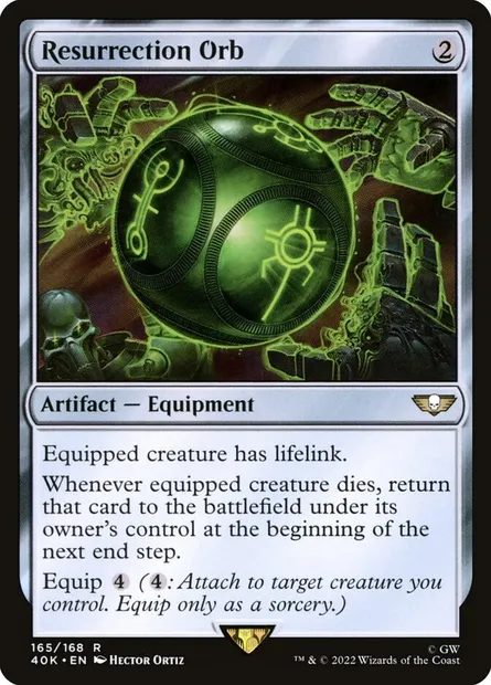 Resurrection Orb, Magic card 40K 165 — Warhammer 40,000 Commander set