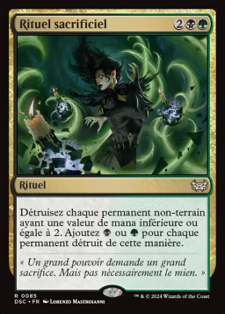 Rituel sacrificiel, carte Magic DSC 85 — extension Duskmourn: House of Horror Commander