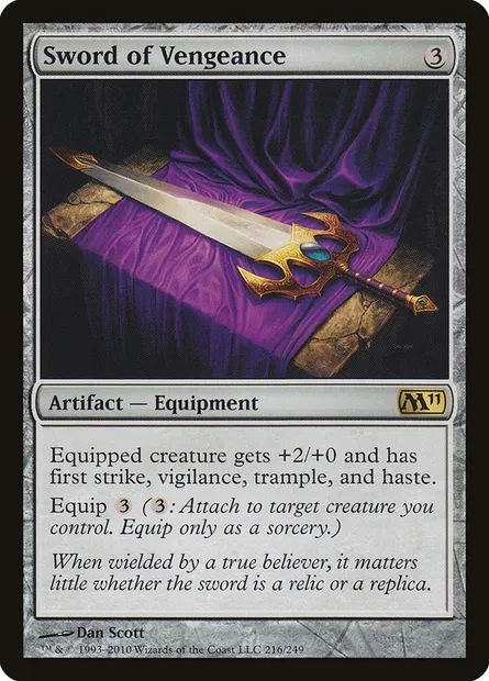 Sword of Vengeance, Magic card M11 216 — Magic 2011 set