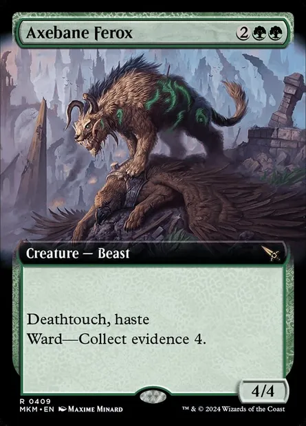 Axebane Ferox, Magic card MKM 409 — Murders at Karlov Manor set