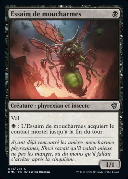 Essaim de moucharmes, carte Magic DMU 81 — extension Dominaria Uni