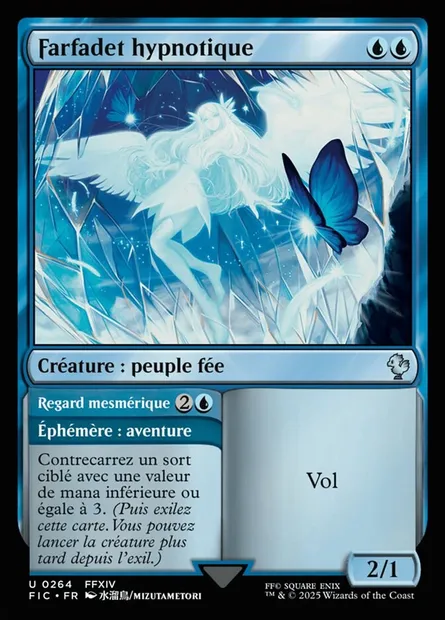 Farfadet hypnotique // Regard mesmérique, carte Magic FIC 264 — extension Final Fantasy Commander