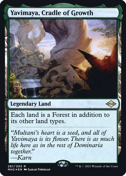 Yavimaya, berceau de croissance, carte Magic PMH2 261s — extension Modern Horizons 2 Promos