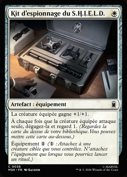 Kit d'espionnage du S.H.I.E.L.D., carte Magic MSH 36 — extension Marvel Super Heroes