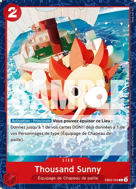 Thousand Sunny, carte One Piece EB02-009 — extension Anime 25th Collection
