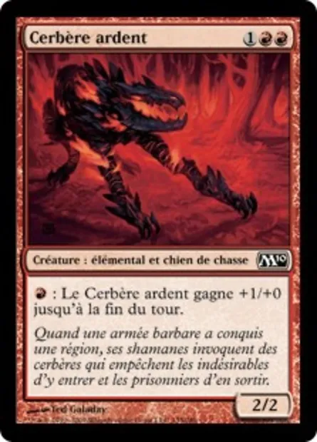 Cerbère ardent, carte Magic M10 135 — extension Magic 2010