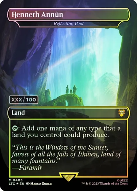 Reflecting Pool, Magic card LTC 403z — Tales of Middle-earth Commander set