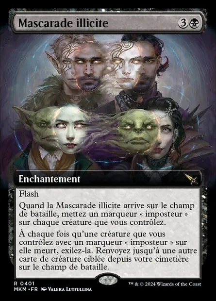 Mascarade illicite, carte Magic MKM 401 — extension Murders at Karlov Manor