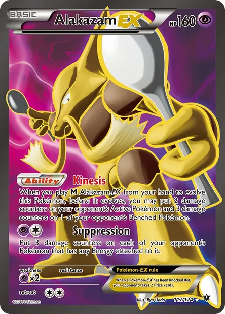 Alakazam EX, Pokémon card FCO 117 — Fates Collide set