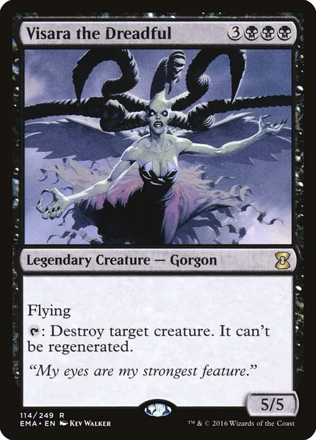 Visara la redoutable, carte Magic EMA 114 — extension Eternal Masters
