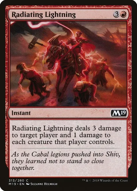 Radiating Lightning, Magic card M19 313 — Core Set 2019 set